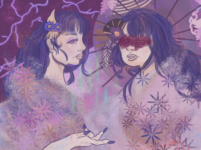 ethereal illustration - multiple characters