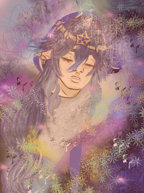 ethereal illustration - one character