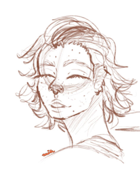 sketch - bust, one character